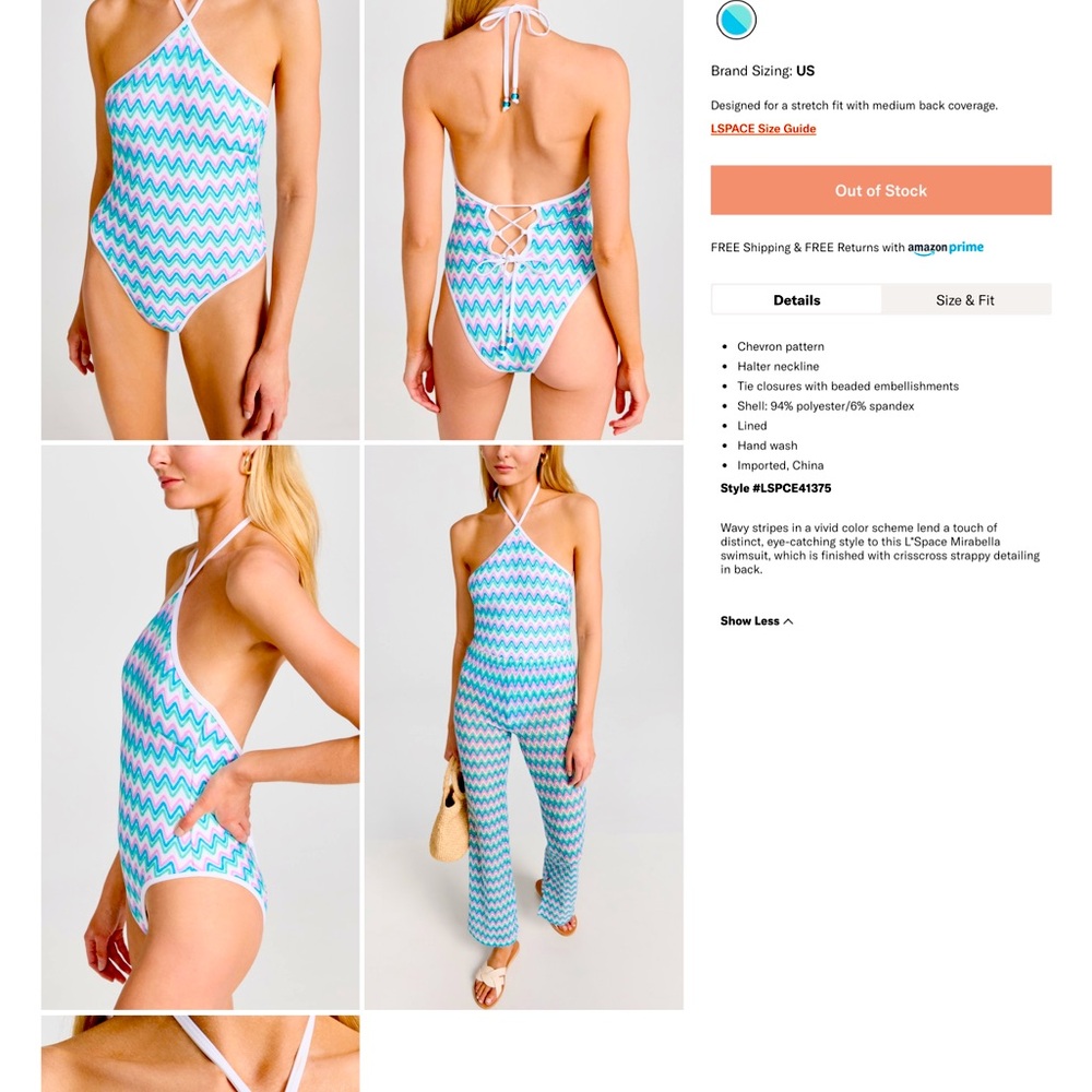 L space one piece mirabella
